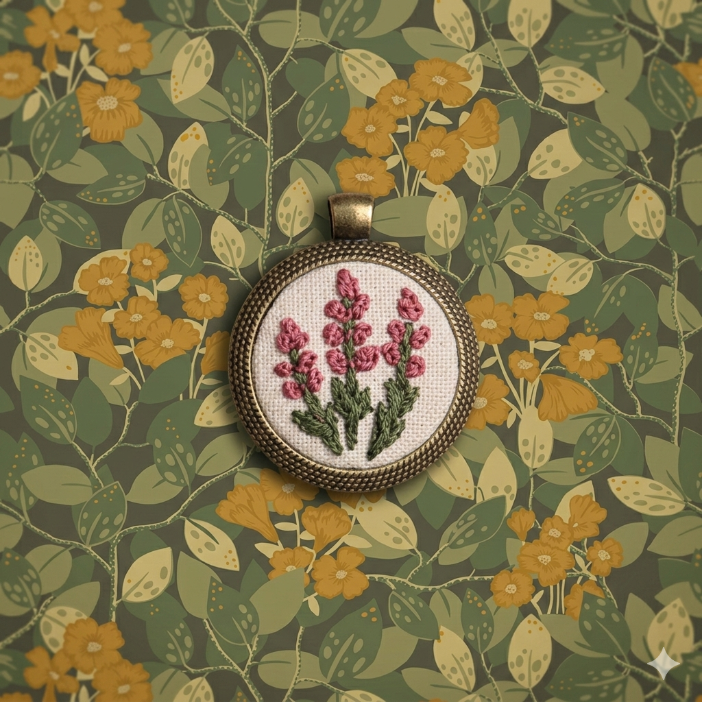 Collana con ciondolo ricamato Fildisogno - Fildisogno