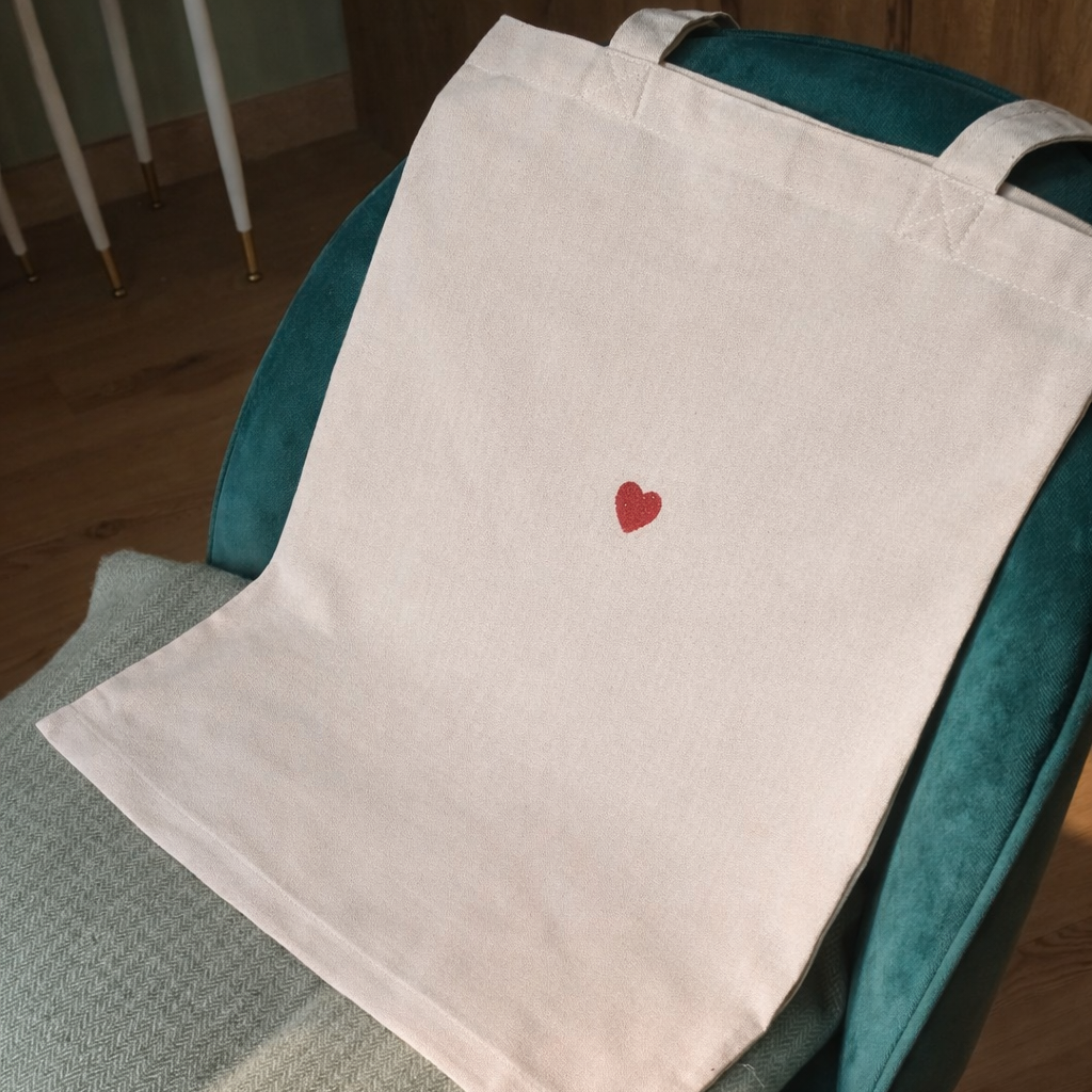 Borsa Tote Bag 100% cotone ricamata - Fildisogno